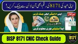 BISP 8171 CNIC Check Guide – Don’t Miss Your Eid Payment