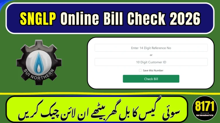 SNGPL Online Bill