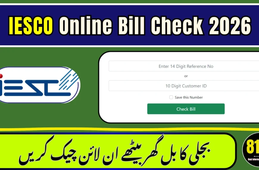 IESCO Online Bill Check 2026